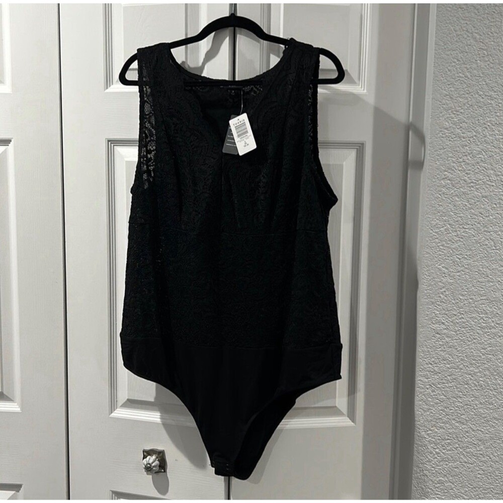 Torrid Black Lace Coquette Whimsigoth Bodysuit Women’s Plus Size 2 NWT